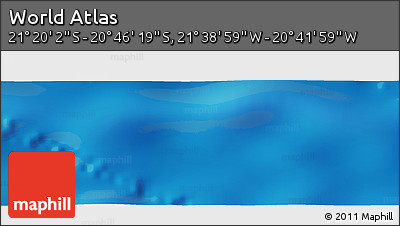 Physical Panoramic Map of the Area around 21° 3' 11" S, 21° 10' 29" W