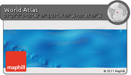 Shaded Relief Panoramic Map of the Area around 21° 3' 11" S, 21° 10' 29" W