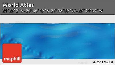 Shaded Relief Panoramic Map of the Area around 21° 3' 11" S, 21° 10' 29" W