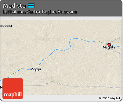 Shaded Relief Panoramic Map of Madista