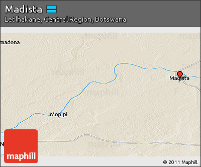 Shaded Relief Panoramic Map of Madista