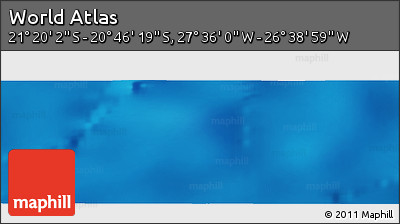 Physical Panoramic Map of the Area around 21° 3' 11" S, 27° 7' 30" W