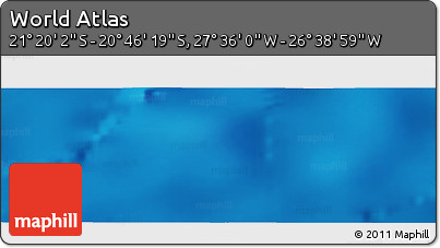 Physical Panoramic Map of the Area around 21° 3' 11" S, 27° 7' 30" W