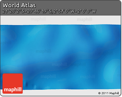Physical 3D Map of the Area around 21° 3' 11" S, 2° 28' 30" W