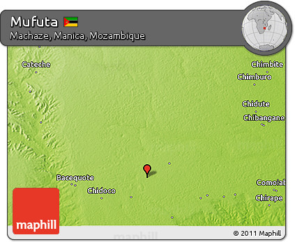 Physical 3D Map of Mufuta