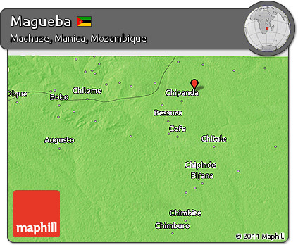 Political 3D Map of Magueba