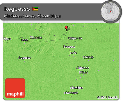 Political 3D Map of Reguesso