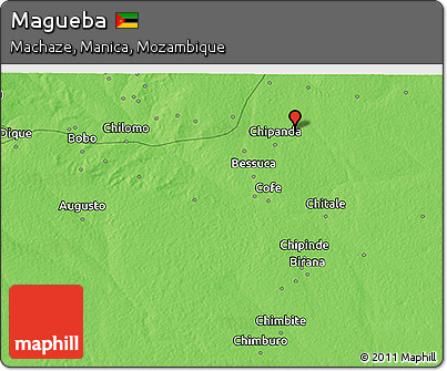 Political 3D Map of Magueba