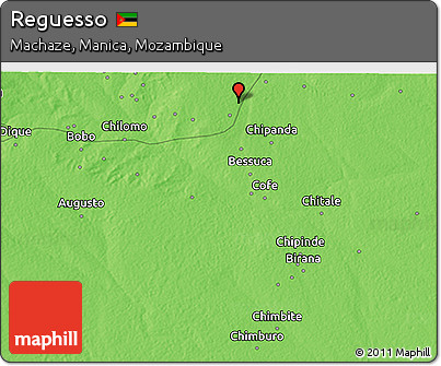 Political 3D Map of Reguesso
