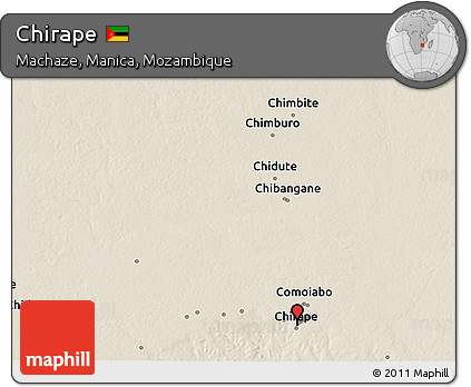 Shaded Relief 3D Map of Chirape