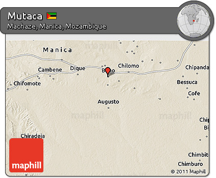 Shaded Relief 3D Map of Mutaca