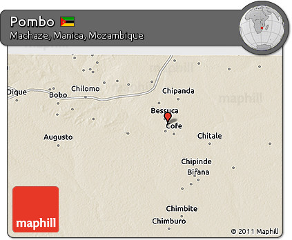 Shaded Relief 3D Map of Pombo