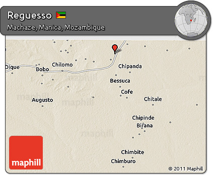 Shaded Relief 3D Map of Reguesso