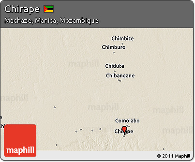 Shaded Relief 3D Map of Chirape