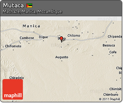 Shaded Relief 3D Map of Mutaca