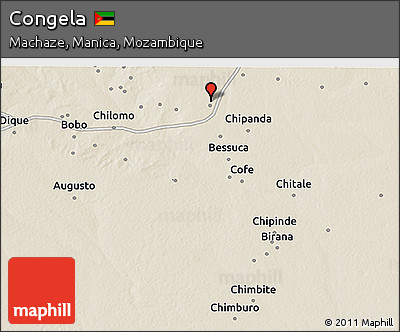 Shaded Relief 3D Map of Congela