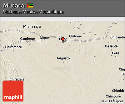 Shaded Relief 3D Map of Mutaca
