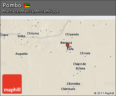 Shaded Relief 3D Map of Pombo