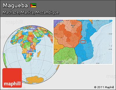 Political Location Map of Magueba