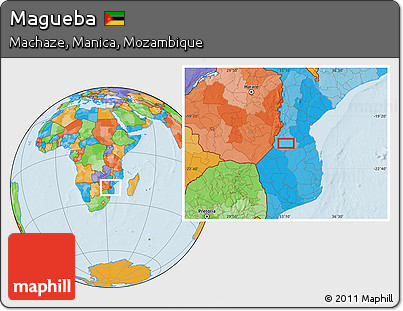 Political Location Map of Magueba
