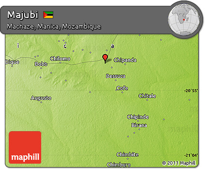 Physical Map of Majubi