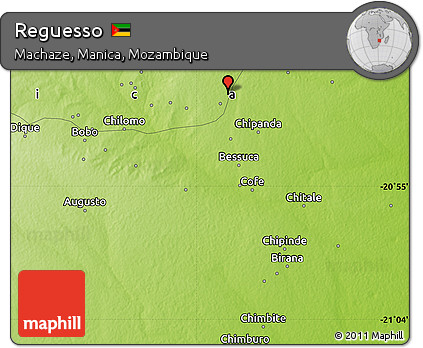 Physical Map of Reguesso