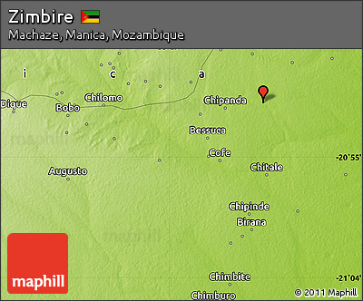 Physical Map of Zimbire