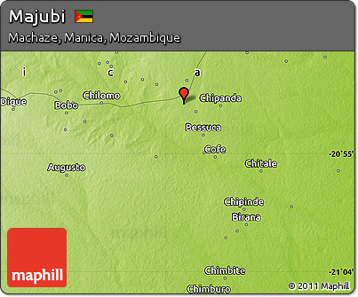 Physical Map of Majubi