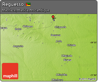 Physical Map of Reguesso
