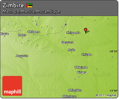 Physical Map of Zimbire