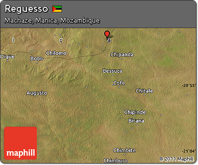 Satellite Map of Reguesso