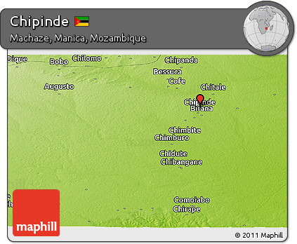Physical Panoramic Map of Chipinde