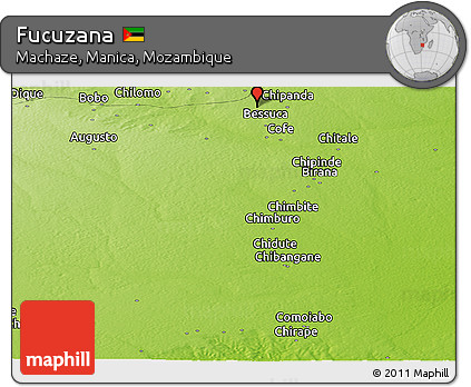 Physical Panoramic Map of Fucuzana