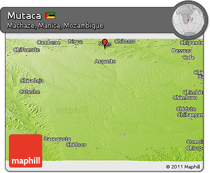 Physical Panoramic Map of Mutaca