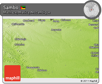 Physical Panoramic Map of Sambo