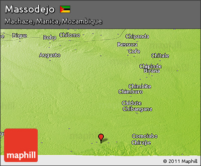 Physical Panoramic Map of Massodejo