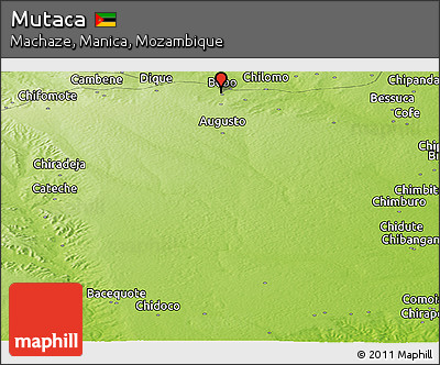 Physical Panoramic Map of Mutaca