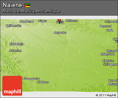 Physical Panoramic Map of Naiene