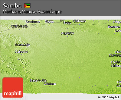 Physical Panoramic Map of Sambo