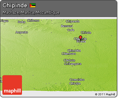 Physical Panoramic Map of Chipinde