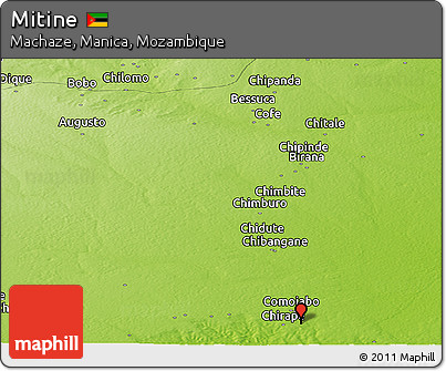Physical Panoramic Map of Mitine