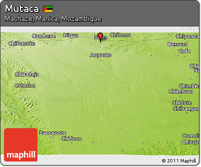 Physical Panoramic Map of Mutaca