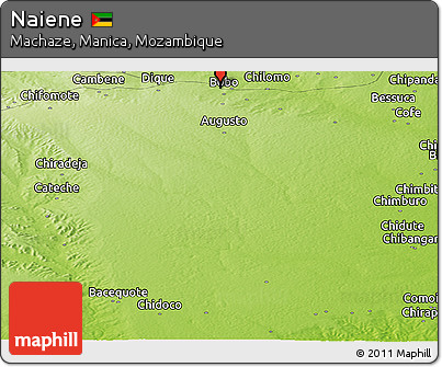 Physical Panoramic Map of Naiene