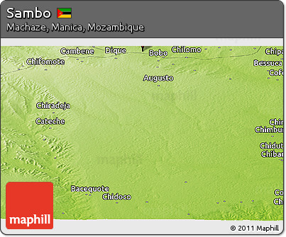 Physical Panoramic Map of Sambo