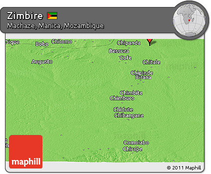 Political Panoramic Map of Zimbire
