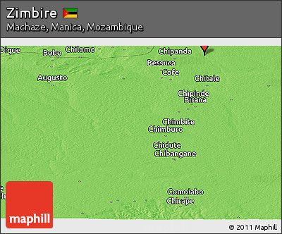 Political Panoramic Map of Zimbire