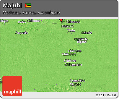 Political Panoramic Map of Majubi