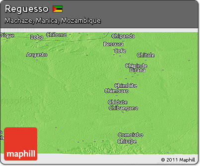 Political Panoramic Map of Reguesso