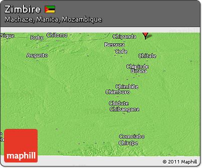 Political Panoramic Map of Zimbire