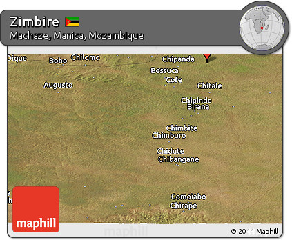 Satellite Panoramic Map of Zimbire